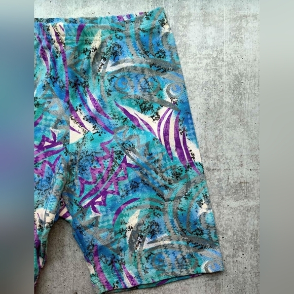 Vintage 80s/90s spandex shorts neon Jazzercise size Large women's the Body Co. - Picture 2 of 5